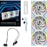 Lian Li UNI FAN SL120 LCD Wireless Reverse 3er-Pack inkl. Controller, Gehäuselüfter weiß, 124.5 mm
