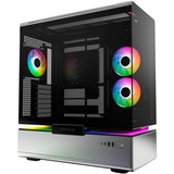 Montech F738 Vision, Tower-Gehäuse silber, Tempered Glass x 2