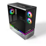 Montech F738 Vision, Tower-Gehäuse silber, Tempered Glass x 2