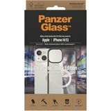 PanzerGlass ClearCase, Handyhülle transparent/schwarz, iPhone 14, MagSafe