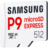 SAMSUNG P9 Express 512 GB microSDXC, Speicherkarte weiß, PCIe Gen3.0x1, NVMe 1.3, SD 7.1, UHS-I