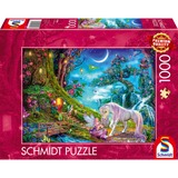 Schmidt Spiele Wo sich Einhorn und Elfe gute Nacht sagen, Puzzle 1000 Teile