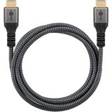 goobay Plus High-Speed-HDMI-Kabel mit Ethernet, 4K @ 60Hz grau, 0,5 Meter