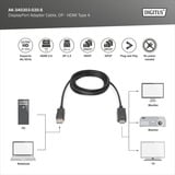 Digitus Adapterkabel DisplayPort > HDMI 4K schwarz, 3 Meter