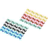 Digitus Farbclips für Patchkabel - Gemischt (je 20 Stück), Kabelclip mehrfarbig, 100 Stück