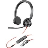 HP Poly Blackwire 3325 USB-C Stereo-Headset + 3,5 mm-Stecker + USB-C/A-Adapter schwarz