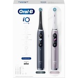  Oral-B iO Series 9, Elektrische Zahnbürste schwarz/rosé, Black Onyx/Rose Quartz mit 2. Handstück