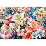 Schmidt Spiele Blumen in Pastell, Puzzle 1000 Teile