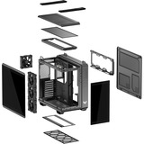 ASUS TUF GAMING GT502 HORIZON ARGB , Tower-Gehäuse schwarz, Tempered Glass x 2