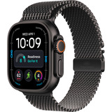Apple Watch Ultra 4, Smartwatch Titan schwarz, 49 mm, Milanaise Armband Titan schwarz M, Cellular