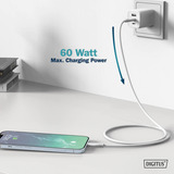 Digitus USB 2.0 Silikon-Kabel USB-C > Lightning, MFI zertifiziert weiß, 2 Meter, PD 2.0, Laden mit bis zu 60 Watt