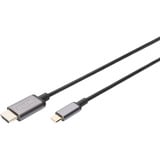 Digitus USB-C Adapterkabel USB-C > HDMI A, 4K @ 30HZ schwarz, 1,8 Meter