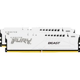 Kingston FURY DIMM 32 GB DDR5-6400 (2x 16 GB) Dual-Kit, Arbeitsspeicher weiß, KF564C32BWK2-32, FURY Beast, INTEL XMP