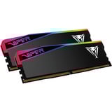 Patriot DIMM 96 GB DDR5-6000 (2x 48 GB) Dual-Kit, Arbeitsspeicher schwarz, VEUR596G6028K, Viper Elite 5 Ultra RGB, INTEL XMP, AMD EXPO