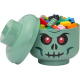 Room Copenhagen LEGO Storage Head "Skelett", klein, Aufbewahrungsbox grün/schwarz