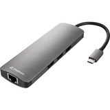 Sharkoon USB 3.0 Type C Combo Adapter, Dockingstation dunkelgrau