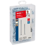 fischer Meisterbox PowerFast II Senkkopf TG/VG PZ, Schrauben-Set 220 Teile, Teil- und Vollgewinde, verzinkt