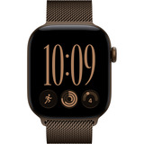 Apple Watch Series 12, Smartwatch grau, Aluminium, 42 mm, Milanaise Armband Dunkelbronze