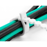 DeLOCK Kabelbinder flexibel, wiederverwendbar 10 Stück weiß + 10 Stück schwarz