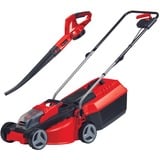 EINHELL Power X-Change Rasenmäher-Laubbläser-Set GE-CM 3018 Li CL, 18Volt rot/schwarz, Li-Ionen Akku 3,0Ah