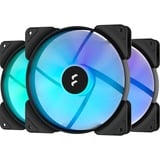 Fractal Design Aspect 14 RGB PWM Black Frame 3er, Gehäuselüfter schwarz/weiß, 3er Pack, 140 mm