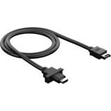 Fractal Design USB 3.2 Gen 2 Adapter, USB Key-A Header > USB-C, Model D, Kabel schwarz, 67cm