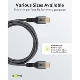 goobay Plus High-Speed-HDMI-Kabel mit Ethernet, 4K @ 60Hz grau, 5 Meter