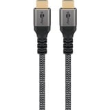 goobay Plus High-Speed-HDMI-Kabel mit Ethernet, 4K @ 60Hz grau, 5 Meter