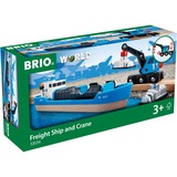 BRIO World Containerschiff mit Kranwagen, Spielfahrzeug 