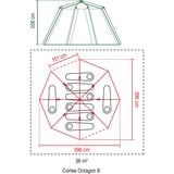 Coleman Kuppelzelt Cortes Octagon 8 Blackout dunkelgrün