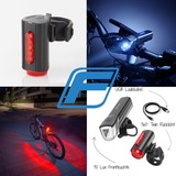 FISCHER Fahrrad Akku Leuchten-Set 30 Lux, LED-Leuchte 