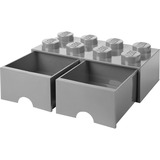 Room Copenhagen LEGO Brick Drawer 8 grau, Aufbewahrungsbox grau