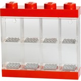 Room Copenhagen LEGO Minifiguren Display Case 8 rot, Aufbewahrungsbox rot/transparent