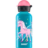 SIGG Alu KBT Bella Unicorn 0,4 Liter, Trinkflasche türkis