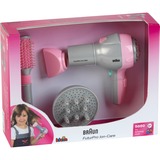 Theo Klein Braun Haartrockner & Diffusor & Bürste, Kinderhaushaltsgerät grau/pink