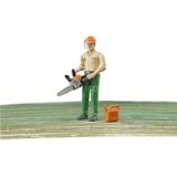 bruder 60030 Forstarbeiter mit Zubehör, Spielfigur grün/beige