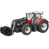 bruder Steyr 6300 Terrus CVT mit Frontlader, Modellfahrzeug weiß/rot