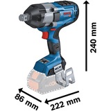Bosch Professional PRO Akku-Schlagschrauber BITURBO GDS 18V-1050 HC Professional solo, 18Volt blau/schwarz, Bluetooth Modul, ohne Akku und Ladegerät, 3/4", in L-BOXX