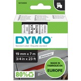 Dymo D1 ORIGINAL Schriftband, schwarz auf weiß, 19mm x 7m S0720830 