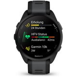 Garmin Forerunner 165, Smartwatch schwarz/dunkelgrau, 20 mm, Silikon-Armband
