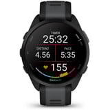 Garmin Forerunner 165, Smartwatch schwarz/dunkelgrau, 20 mm, Silikon-Armband