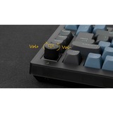 Keychron V1 Knob, Gaming-Tastatur schwarz/blaugrau, DE-Layout, Keychron K Pro Red, Hot-Swap, RGB, PBT