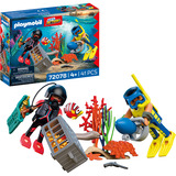 PLAYMOBIL 72078 City Action Polizeitaucher mit Schatz, Konstruktionsspielzeug 