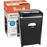 Peach Auto Micro Cut Schredder PS600-20, Aktenvernichter schwarz/silber