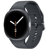 SAMSUNG Galaxy Watch8, Smartwatch dunkelgrau, 44 mm, LTE, Sport Band M/L