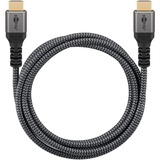 goobay Plus Ultra High-Speed HDMI-Kabel, 8K @ 60Hz grau, 1 Meter