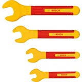 Bosch Professional VDE Einmaulschlüssel-Set 8/ 10/ 13/ 17mm Professional, Schraubenschlüssel rot/gelb, 4-teilig