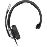 HP Poly Mission 615 Mono-USB-Headset (kabelgebunden) schwarz, USB Type-C und Type-A, Kunstleder-Ohrpolster (Oberflächenmaterial)