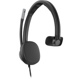 HP Poly Mission 615 Mono-USB-Headset (kabelgebunden) schwarz, USB Type-C und Type-A, Kunstleder-Ohrpolster (Oberflächenmaterial)