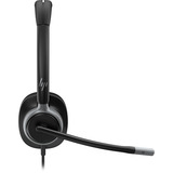 HP Poly Mission 615 Mono-USB-Headset (kabelgebunden) schwarz, USB Type-C und Type-A, Kunstleder-Ohrpolster (Oberflächenmaterial)